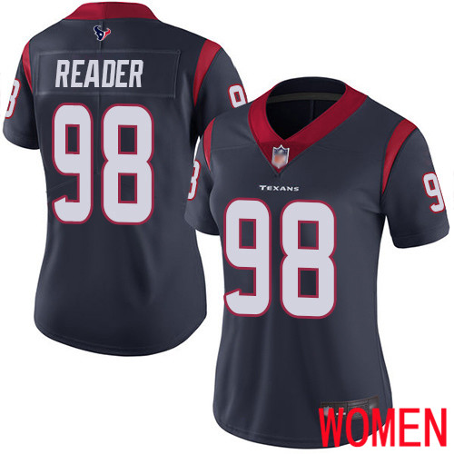 Houston Texans Limited Navy Blue Women D J  Reader Home Jersey NFL Football #98 Vapor Untouchable->women nfl jersey->Women Jersey